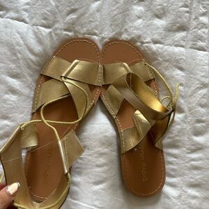 Gold Strappy Sandals